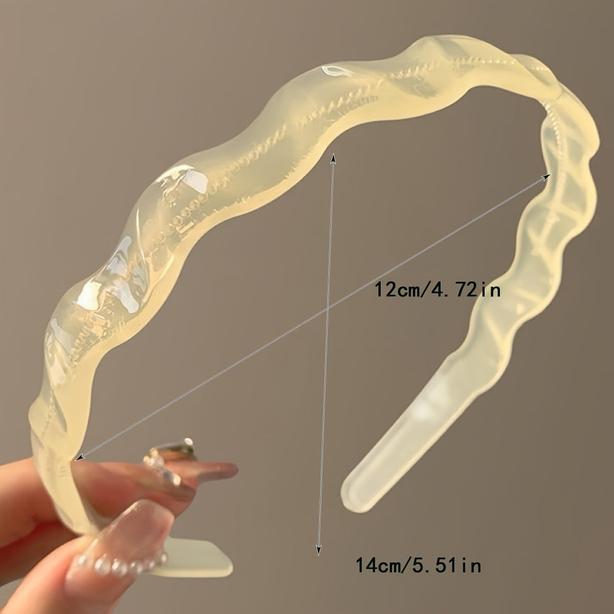 Hairband for Women in Jelly Color, Face Washing, Hair Pressing, Teeth, Waves, Anti-slip Headband, Women's Outing, Versatile Hair Clip, Temperament Headwear